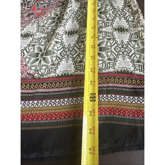 Dr2 Bohemian Paisley Tunic Top With Tassel Tie Neckline & Elastic Cuffs size xl - Picture 9 of 12